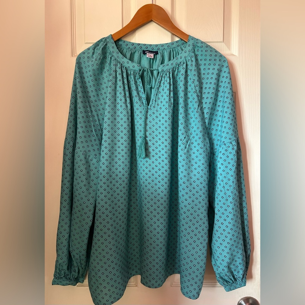 Teal Boho Women's Top NWOT